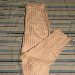Linen dad trousers in stripes
